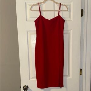 Express Vibrant Red Midi Dress